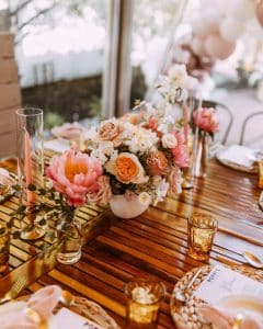 Elegant dining setup for a wedding catered by Poppi's Italian Restaurant, setting the standard for Italian restaurant catering in Wildwood.